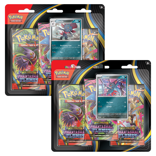 Pokémon TCG: Mega Evolutions - Phantasmal Flames - 3-Pack Blister